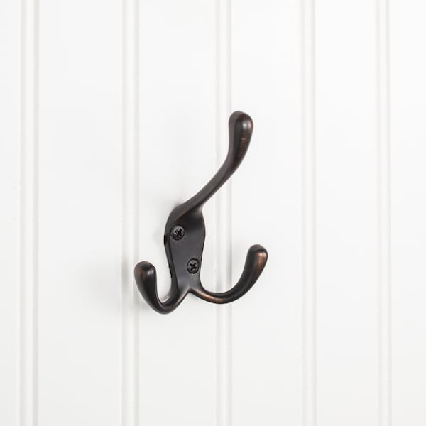 Elements 4" Brushed Oil Rubbed Bronze Large Triple Prong Wall Mounted Hook YT40-400DBAC - main